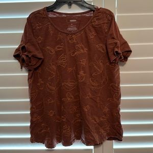 Sonoma floral embroidery tee